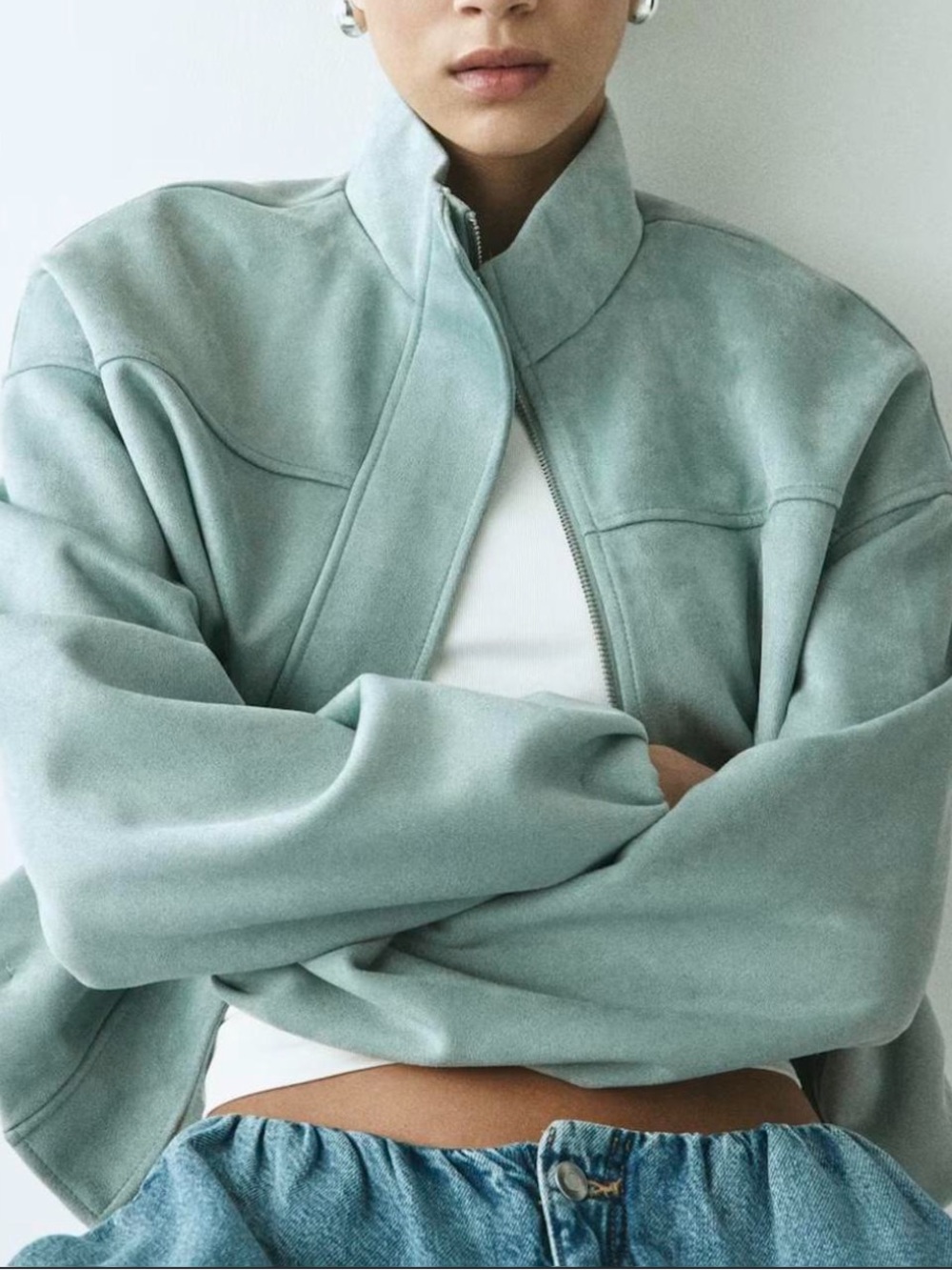 H&M turquoise jacket